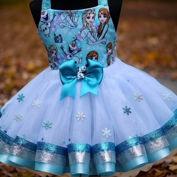 SewTulleyCute Other - Disney Frozen Girls Ice Princess Tutu and Top Set Worn Once FINAL OFFER